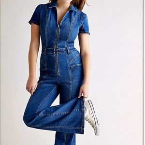 FREE PEOPLE CRVY DENIM LOVE LETTERS ONE PIECE